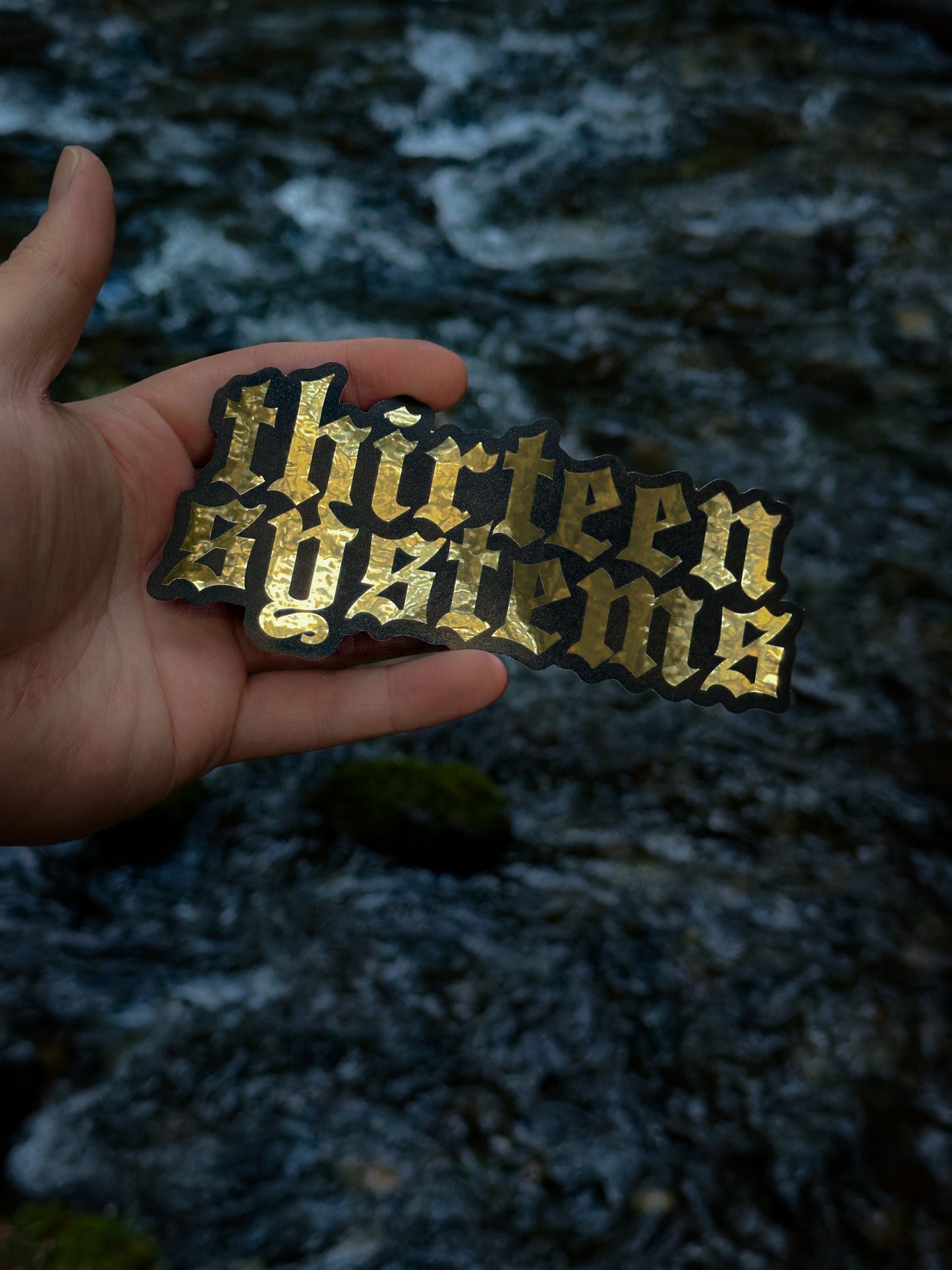 XL Thirteen Systems Logo Slap - Gold Foil/Matte Black