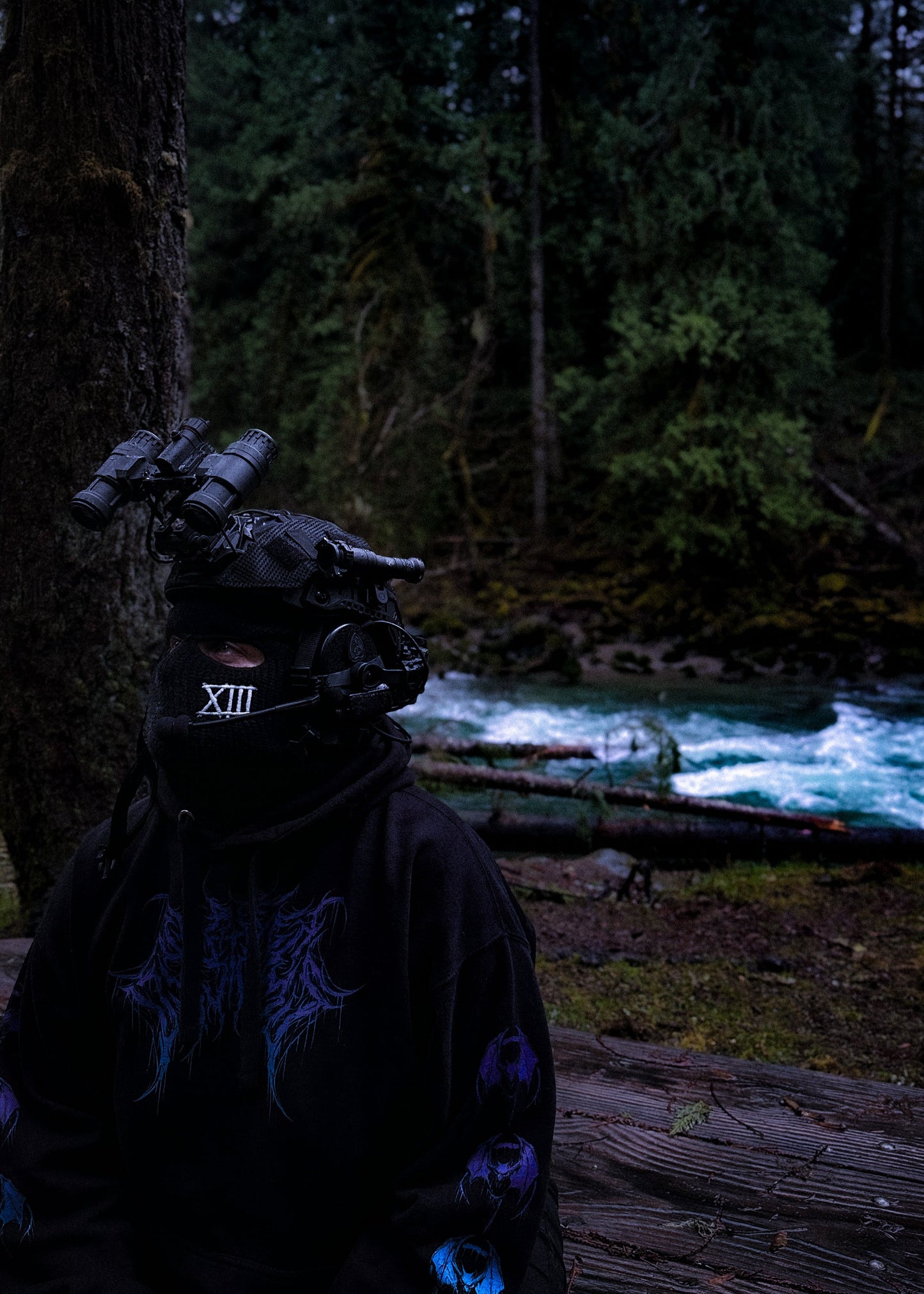 Thirteen Deathcore Hoodie - Purple/Blue