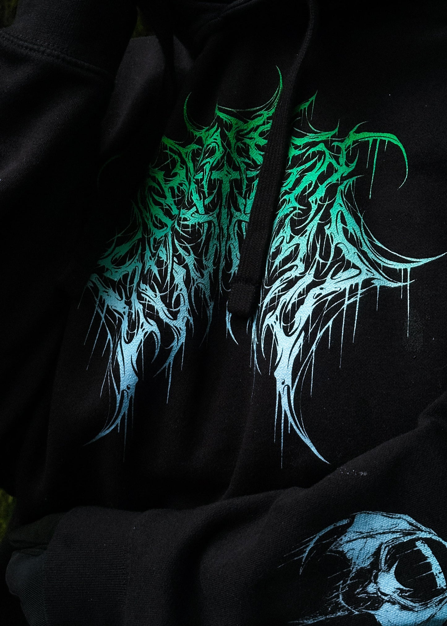 Thirteen Deathcore Hoodie - Green/Blue