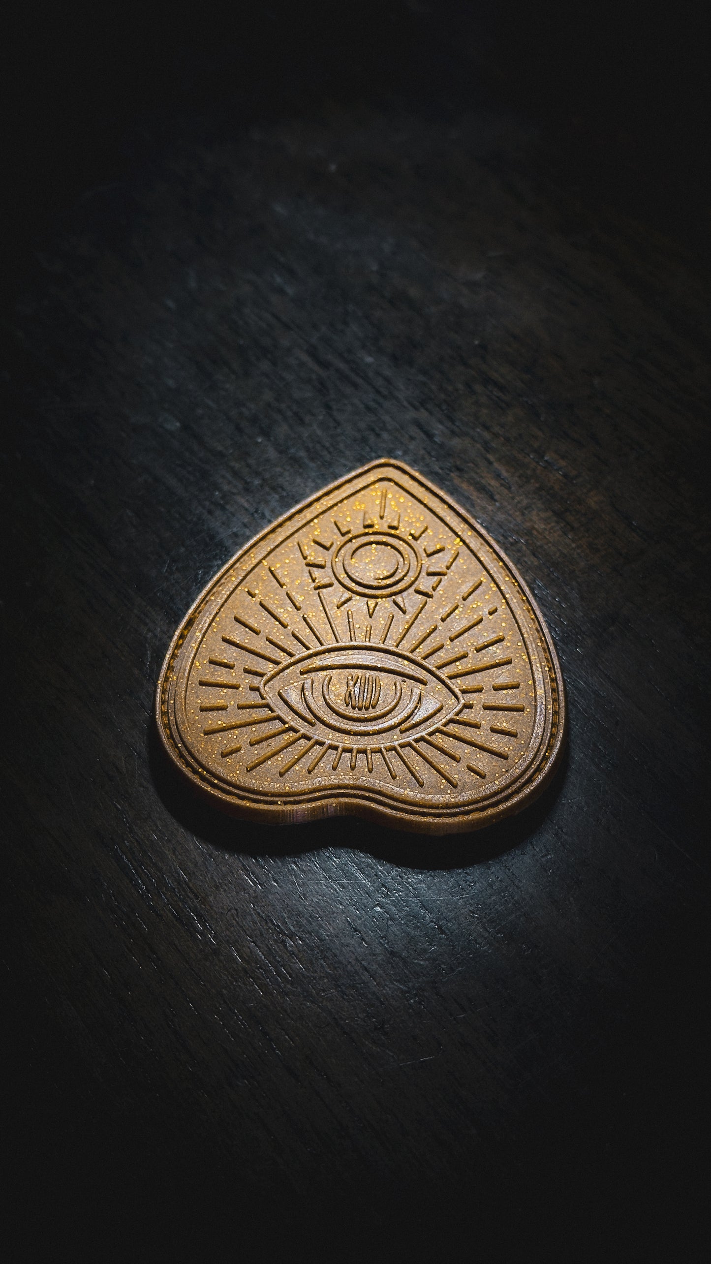 Pot O' Gold Ouija Planchette PVC Patch - Glitter Gold