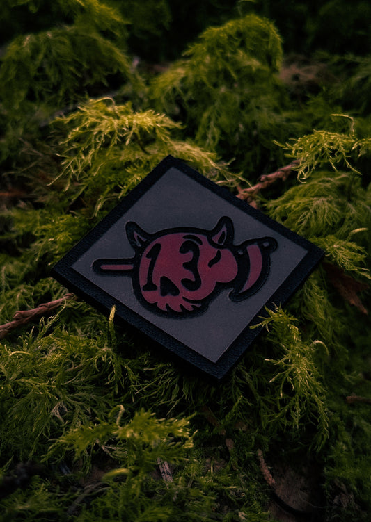 Reaper Badge Patch - Black & Red Leather