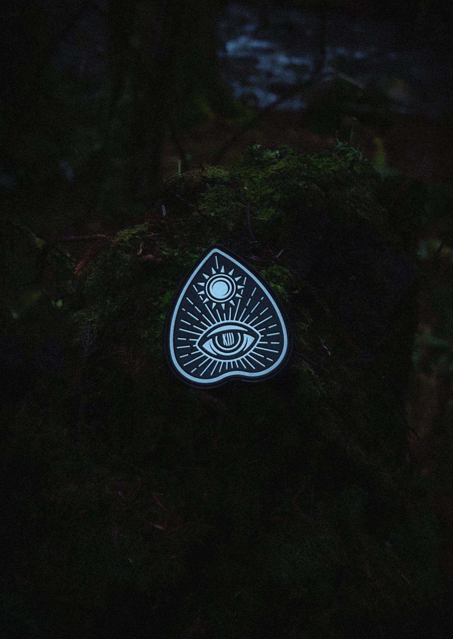 BLEM - Ouija Planchette PVC Patch - Federal Glow