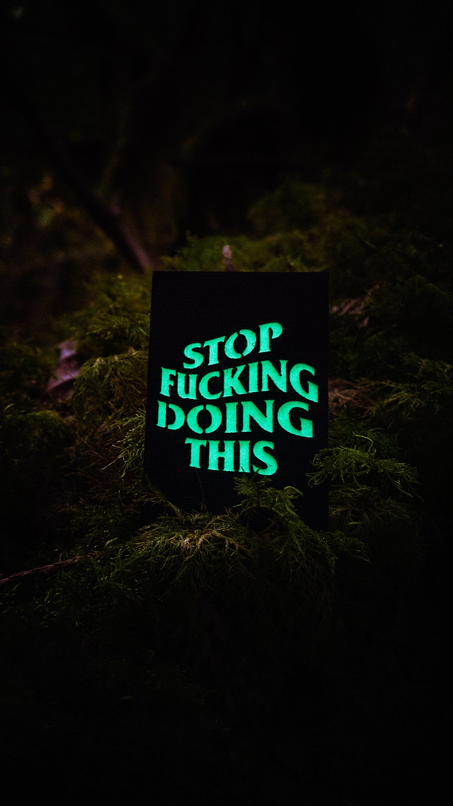 Anti Whatever This Is Patch - Black Cordura Glow