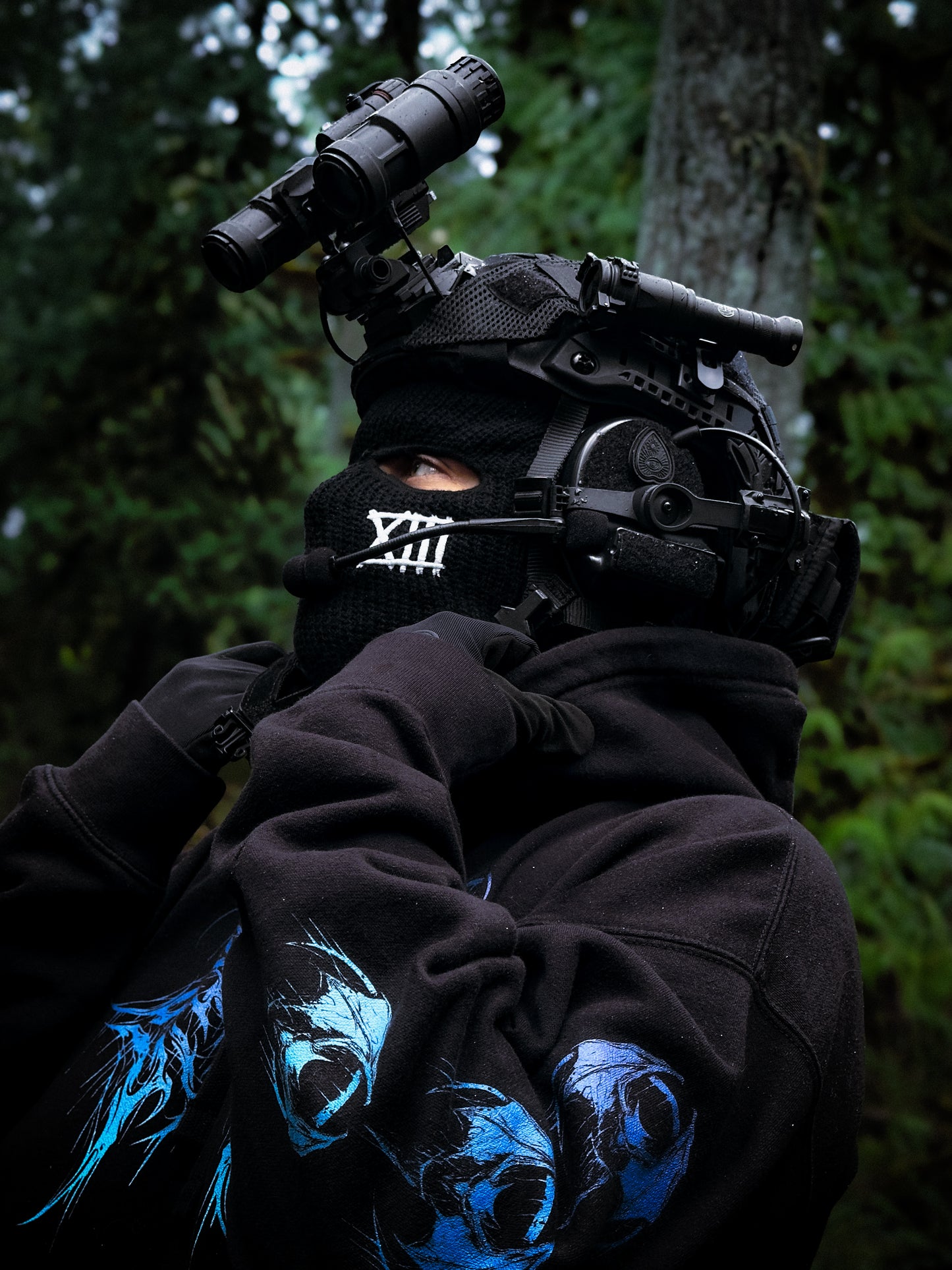 Thirteen Deathcore Hoodie - Purple/Blue