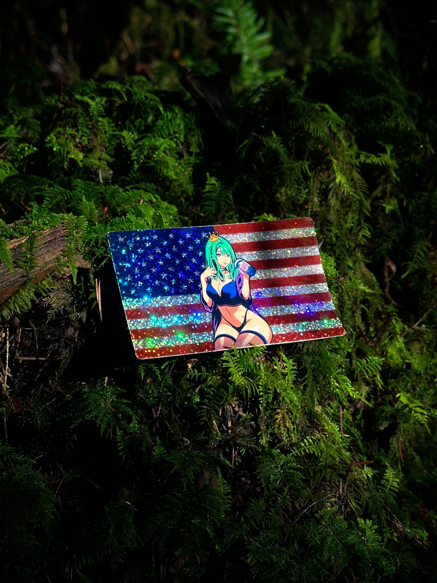 Slush Queen USA Flag Glitter Slap