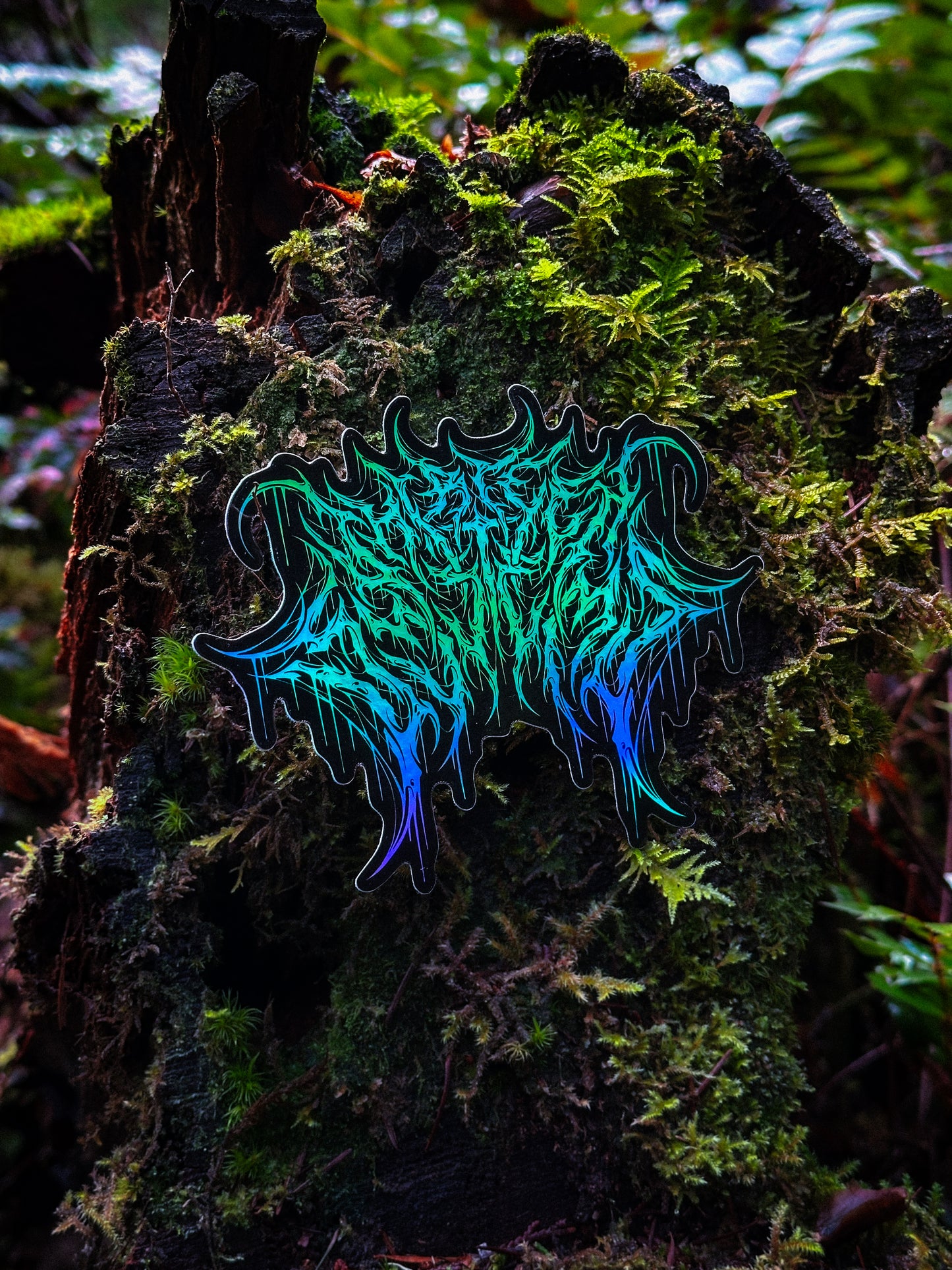Deathcore Holographic Slap - Green/Blue