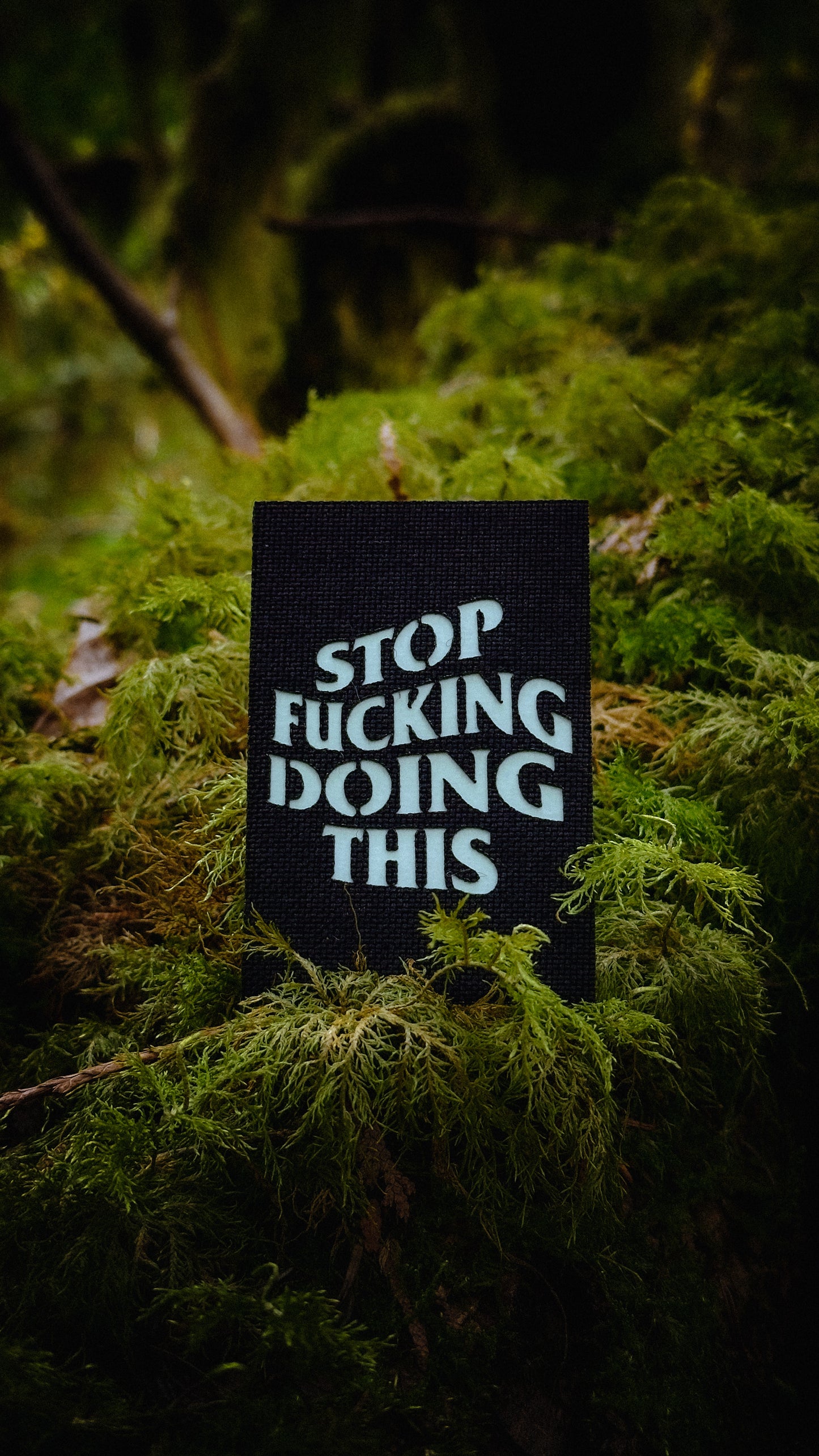 Anti Whatever This Is Patch - Black Cordura Glow