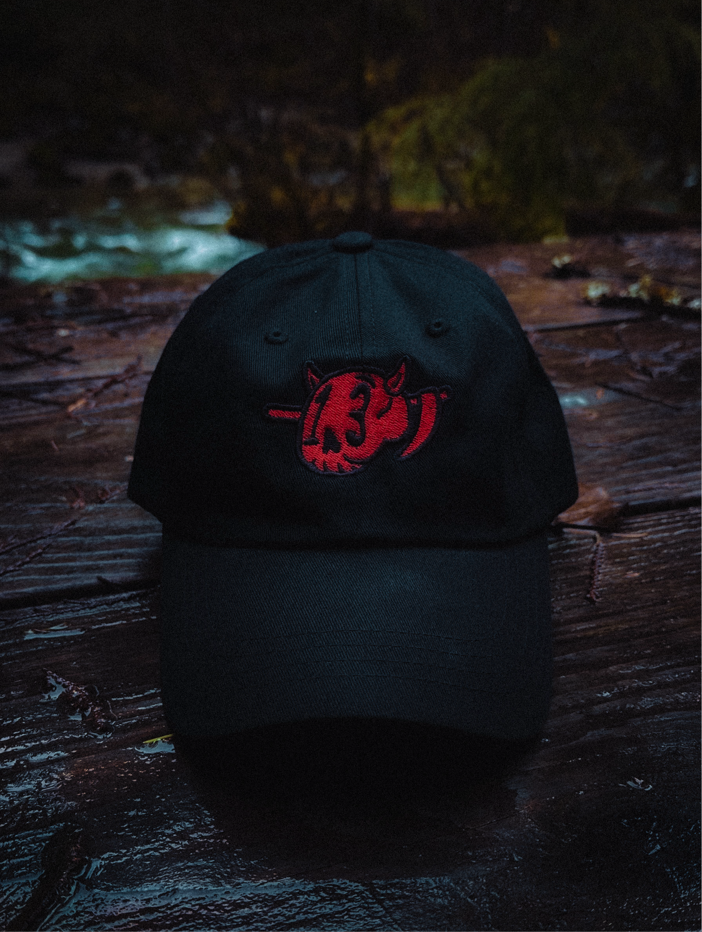Reaper Skull Dad Hat - Black/Red