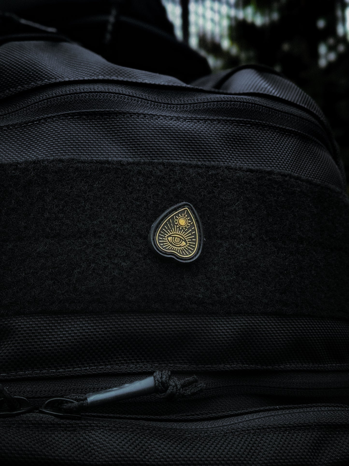 Ranger Eye - Mini Ouija Planchette - Black and Gold Glow