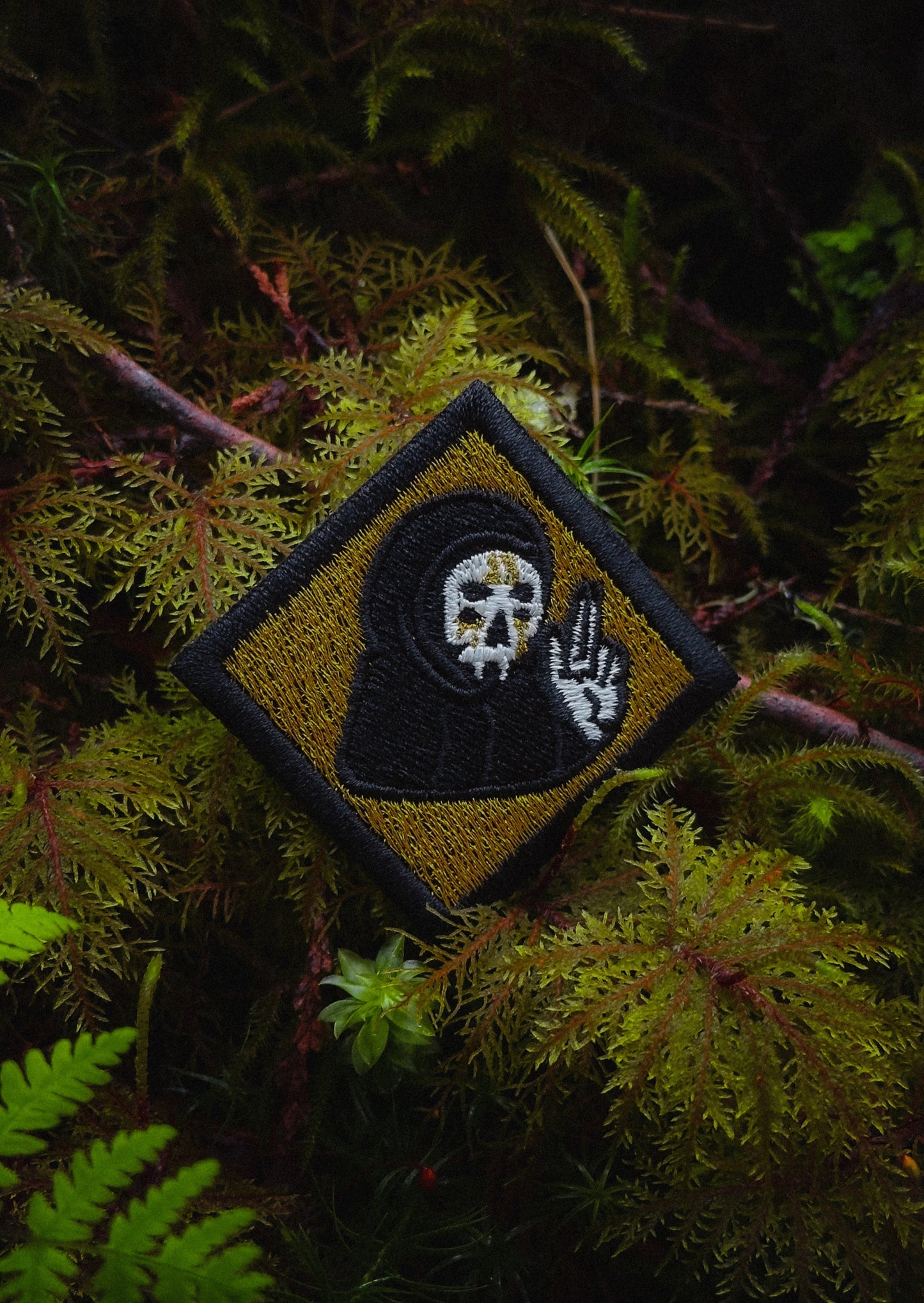 Thirteen Vandals Cult Badge Patch - Black Cherry Glow