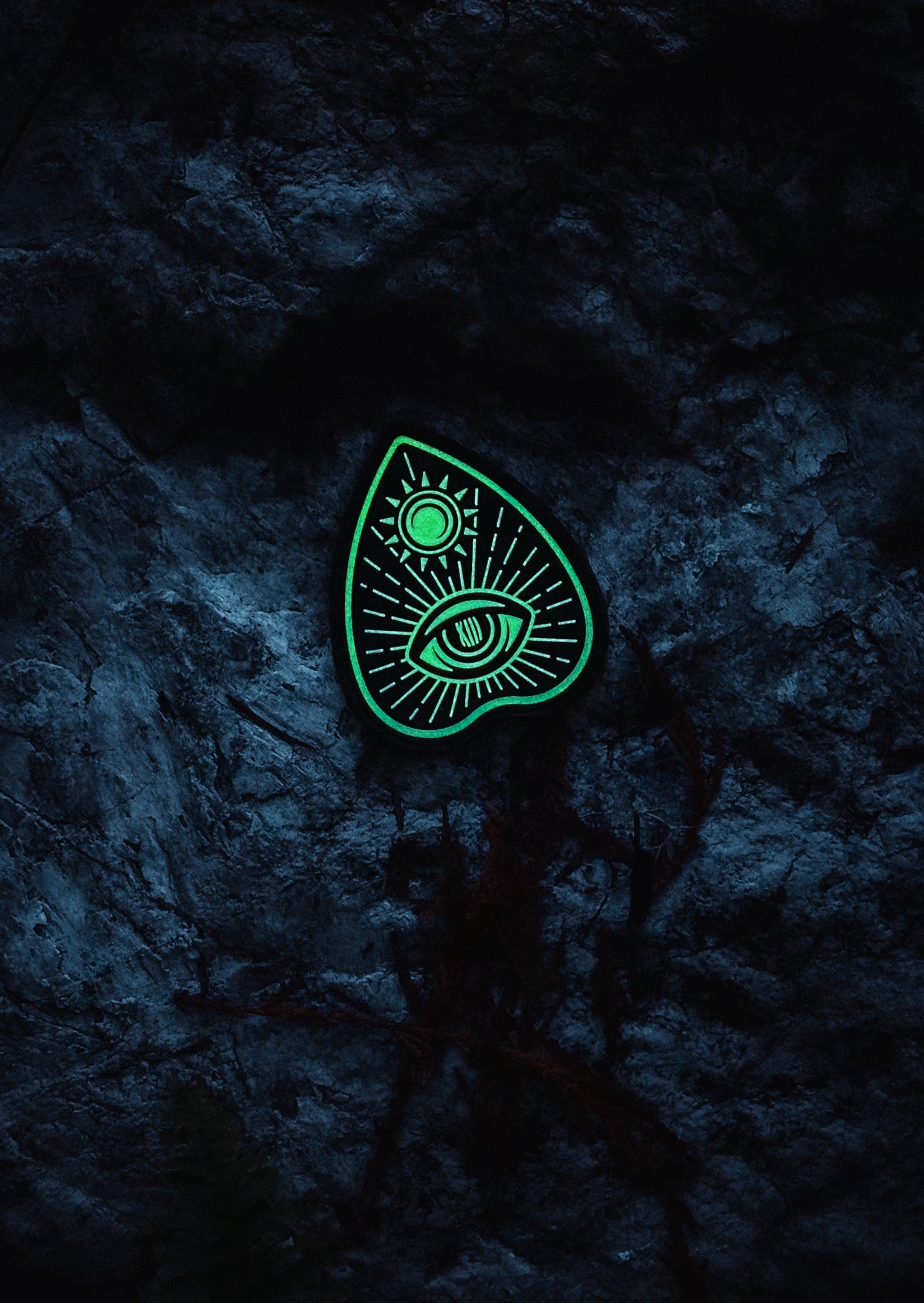 BLEM - Ouija Planchette PVC Patch - Federal Glow