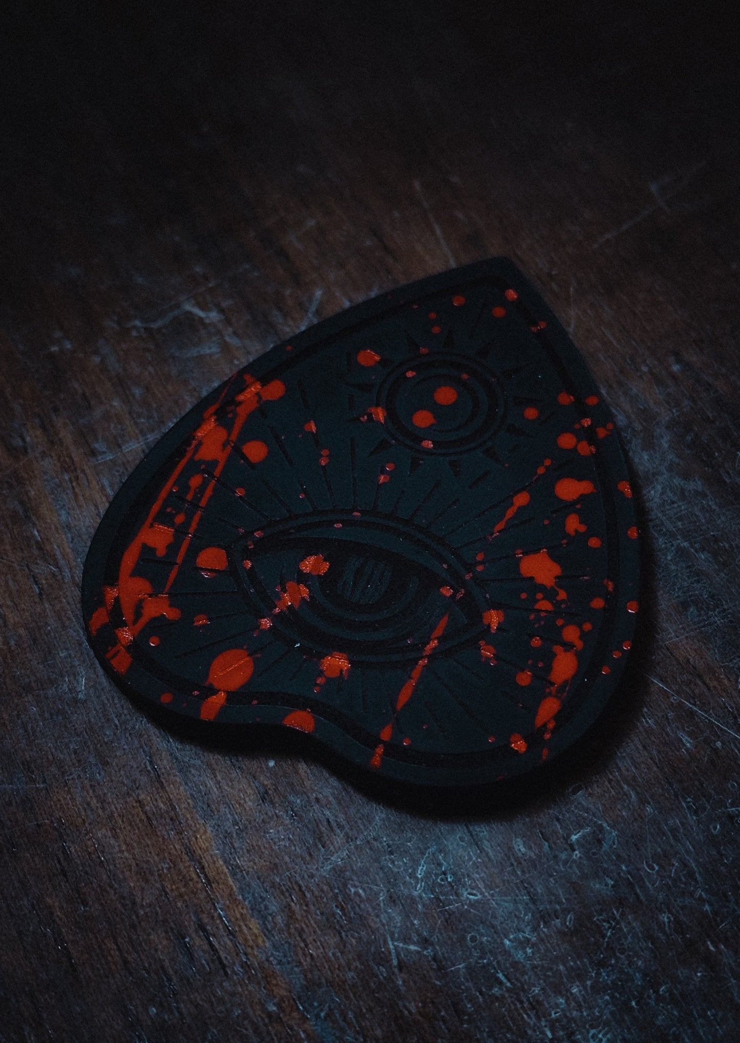 Ouija Planchette Patch - Bloody Black Leather