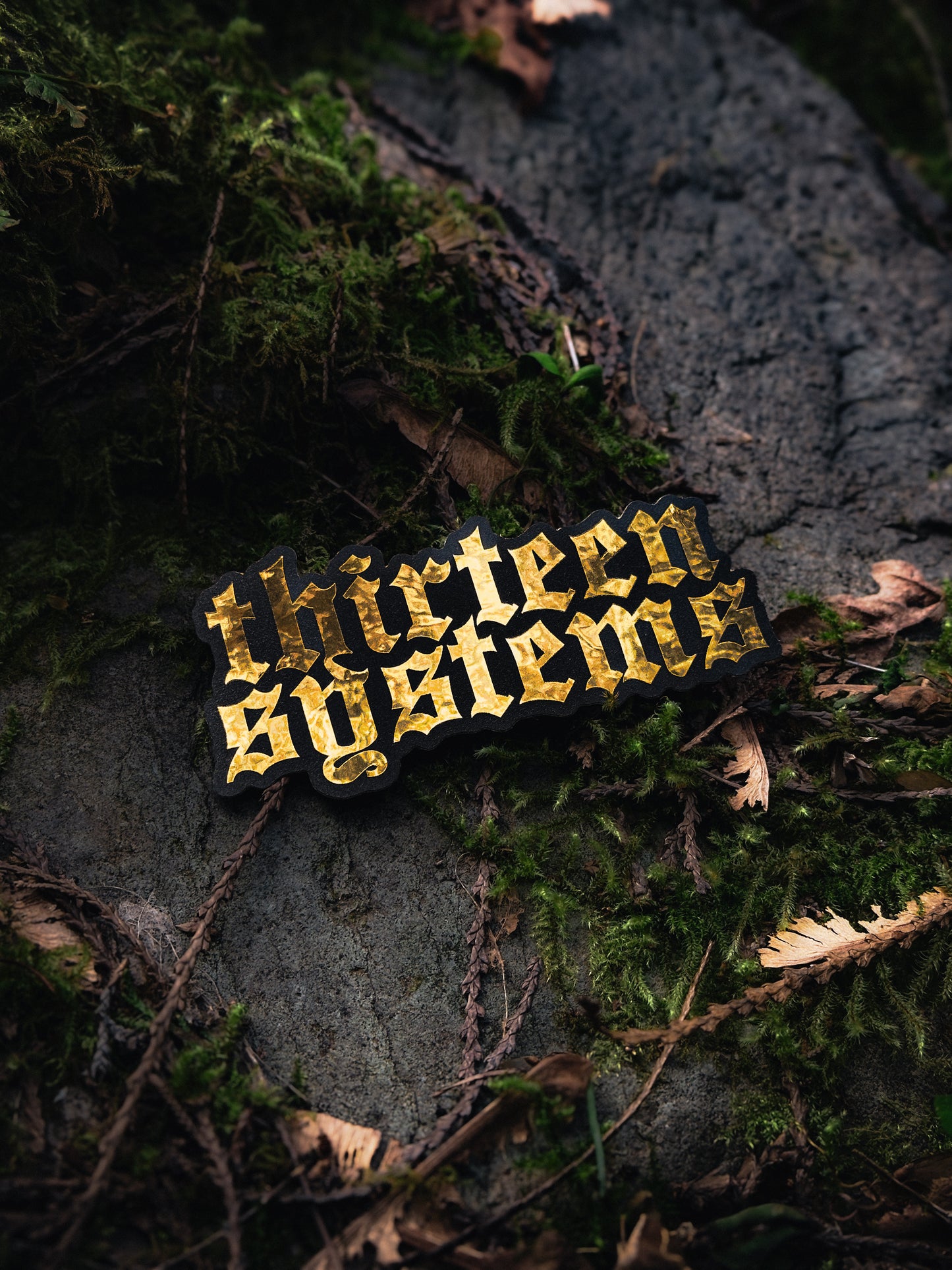 XL Thirteen Systems Logo Slap - Gold Foil/Matte Black
