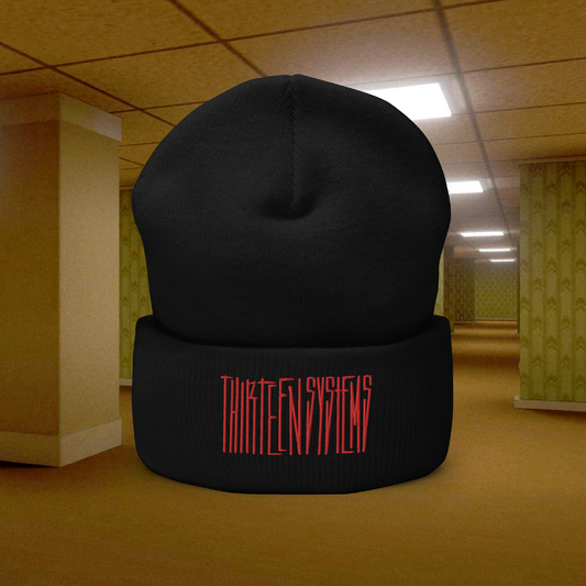 Thirteen Dark Logo Beanie - Black/Red