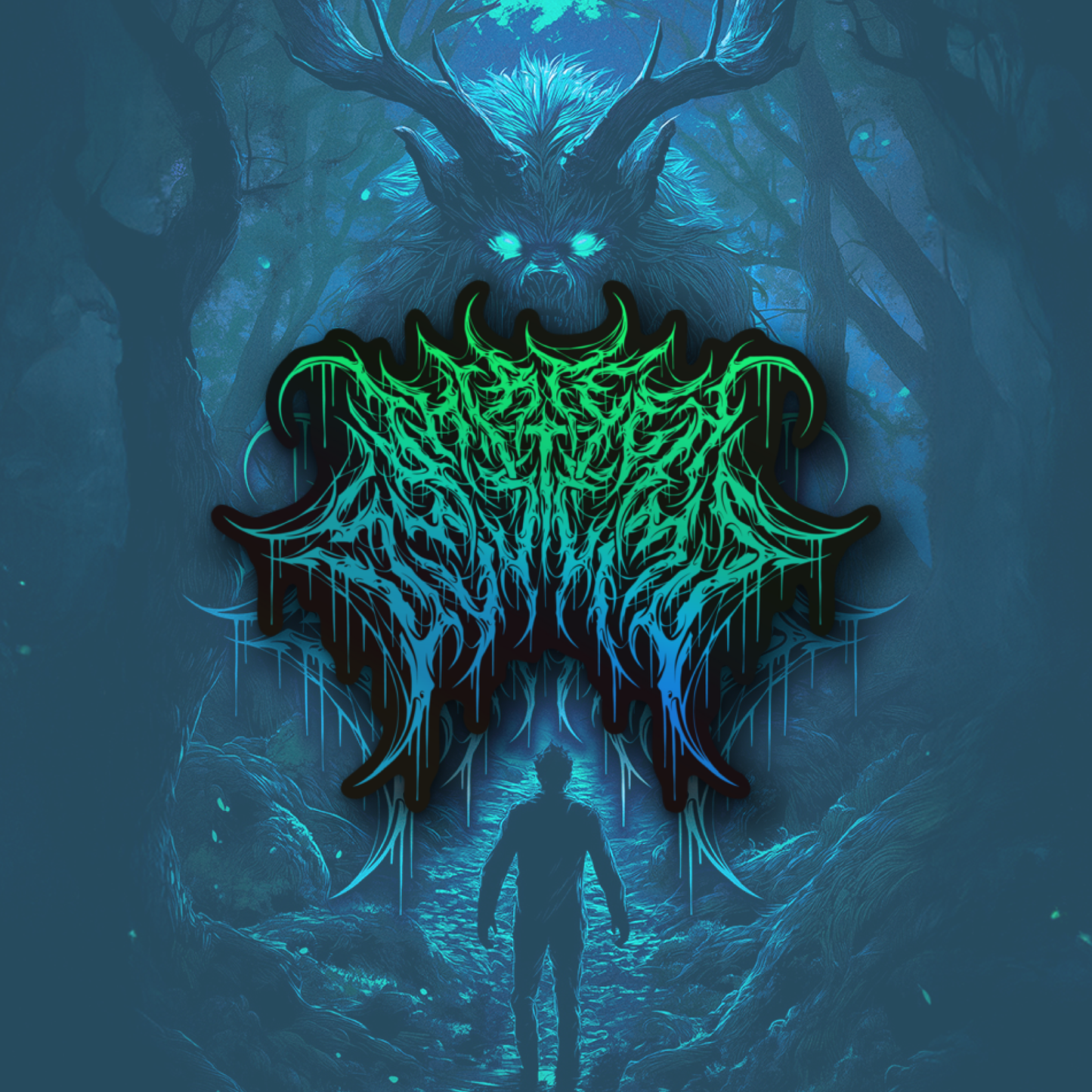 Deathcore Holographic Slap - Green/Blue