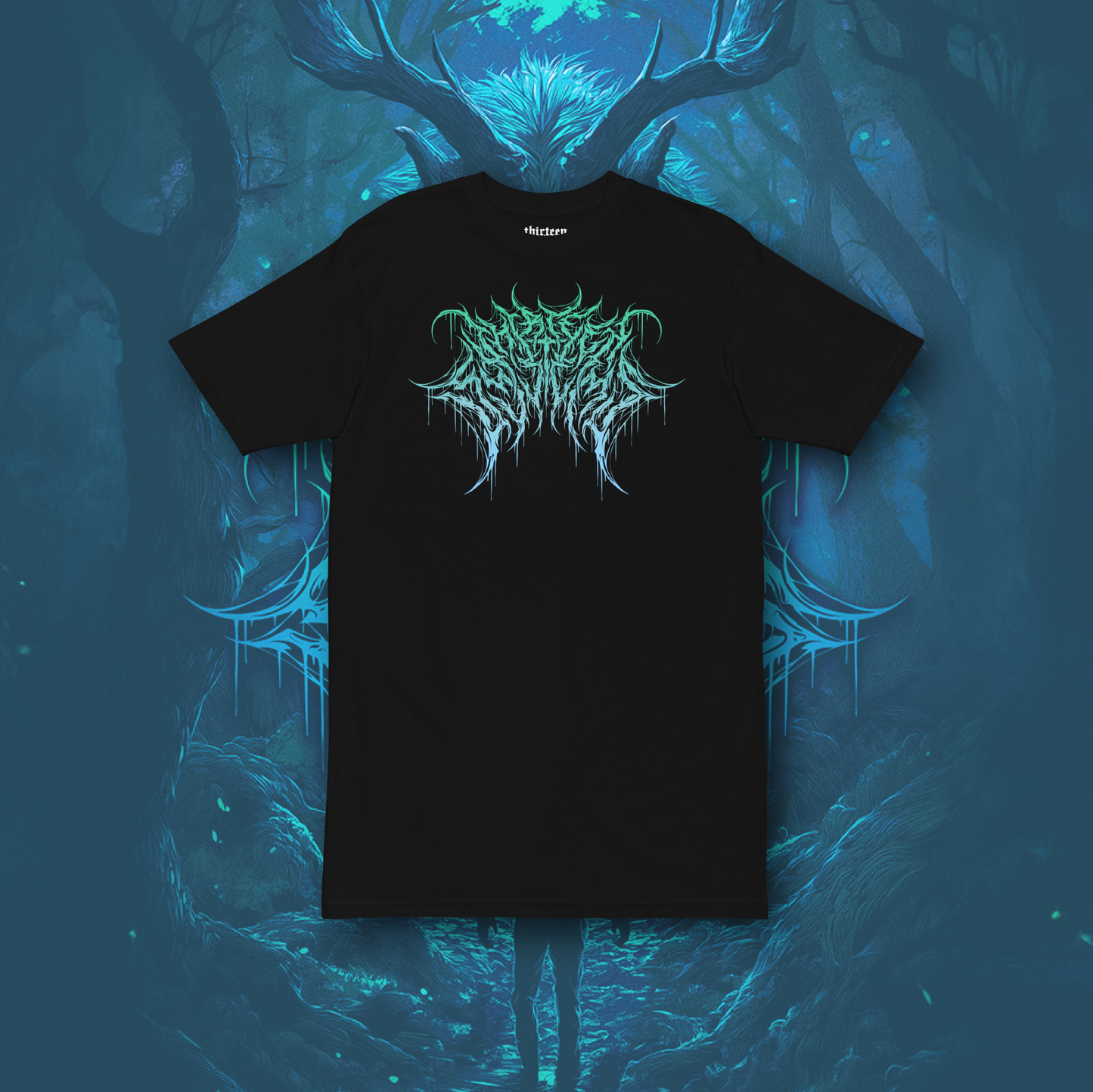 Deathcore Heavyweight Tee - Green/Blue