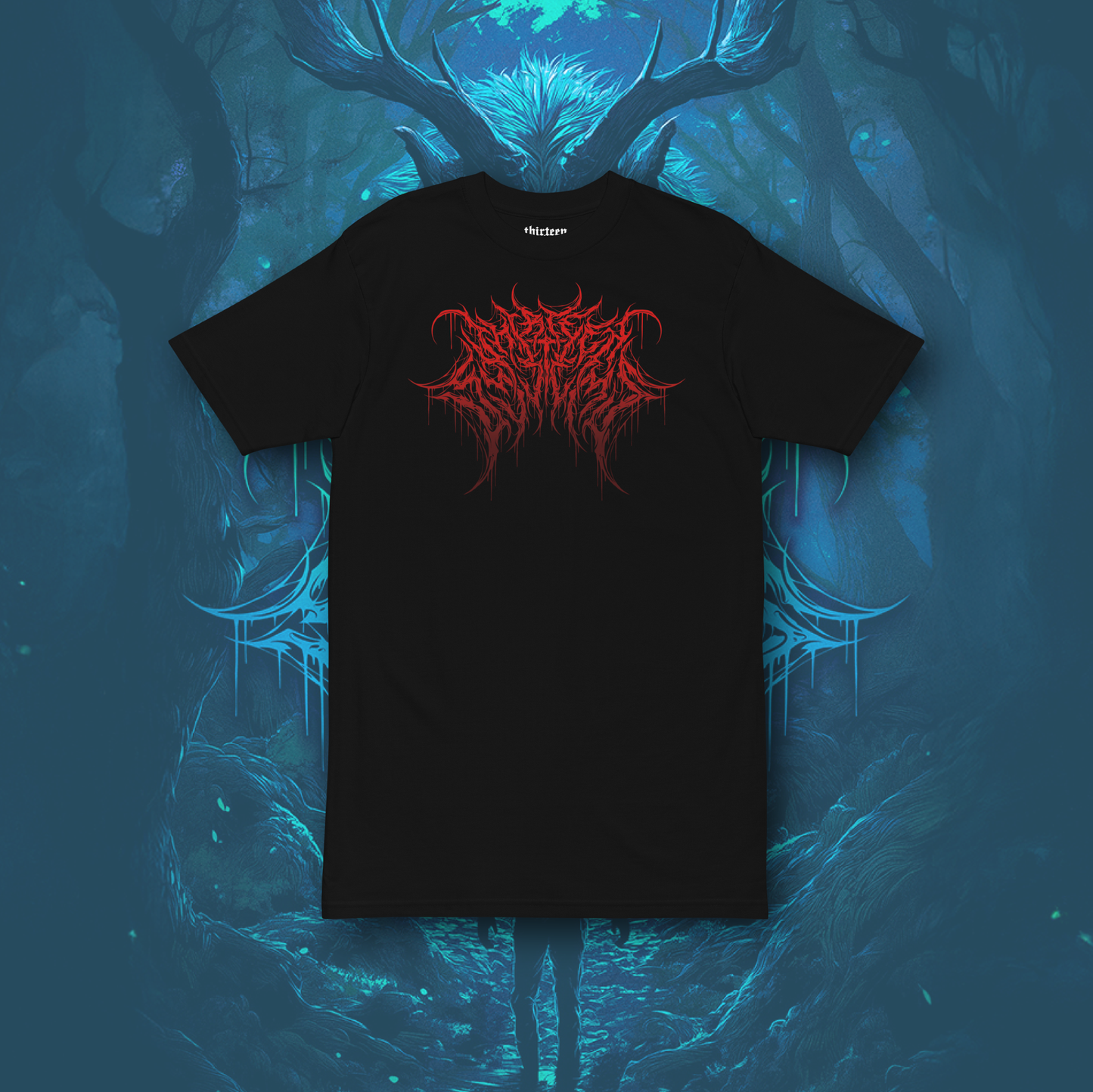 Deathcore Heavyweight Tee - Red/Dark Red