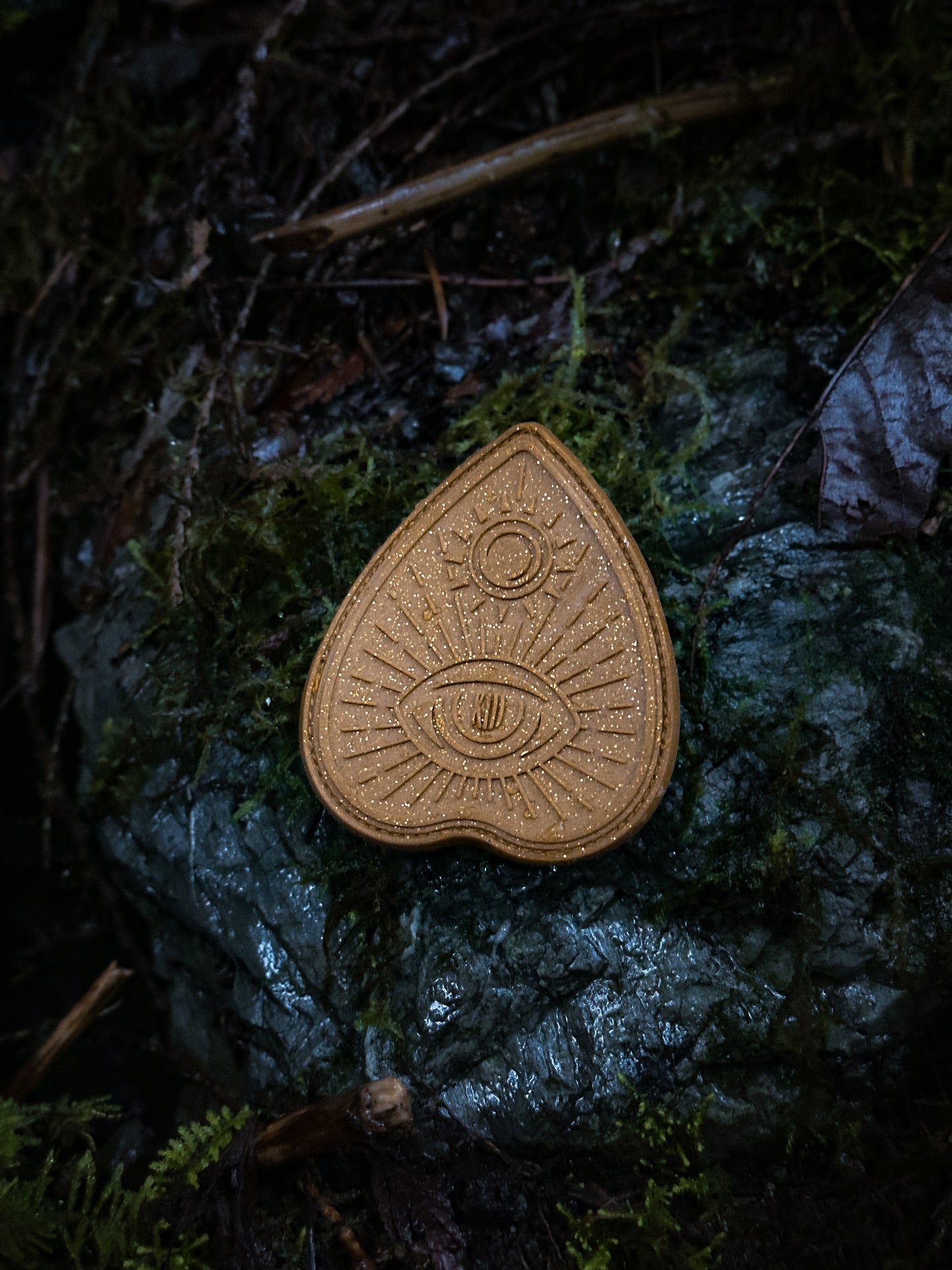 Pot O' Gold Ouija Planchette PVC Patch - Glitter Gold