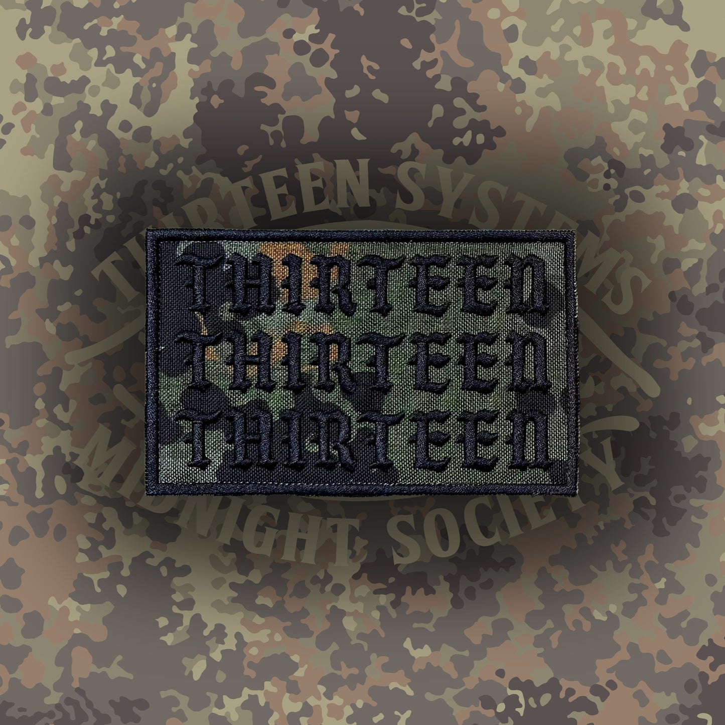 Embroidered Flecktarn Triple Thirteen 5x3 Patch