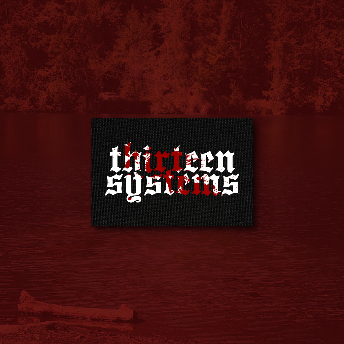 Bloodsplatter Thirtreen Systems Logo 3x2 Patch