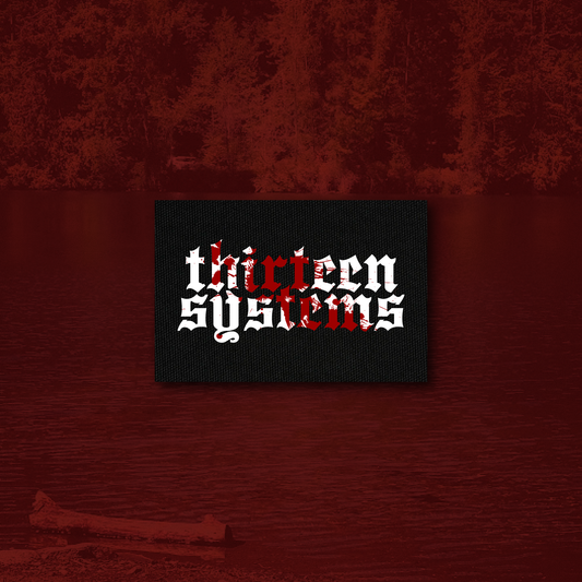 Bloodsplatter Thirtreen Systems Logo 3x2 Patch