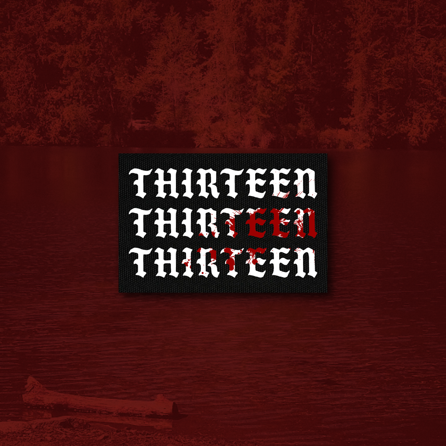 Bloodsplatter Triple Thirteen 3x2 Patch