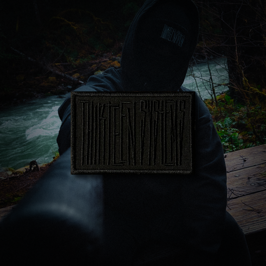 Night Cult Logo Embroidered Patch - Murdered Out Black