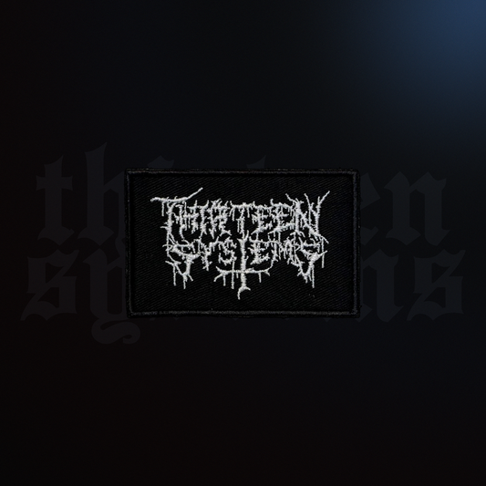 Death Metal Embroidered Twill Patch - White on Black