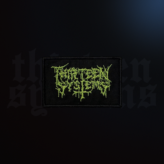Death Metal Embroidered Twill Patch - Toxic Green on Black