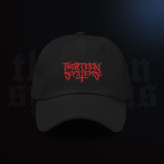 Death Metal Logo Dad Hat - Black/Red