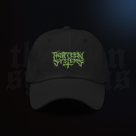Death Metal Logo Dad Hat - Black/Toxic Green