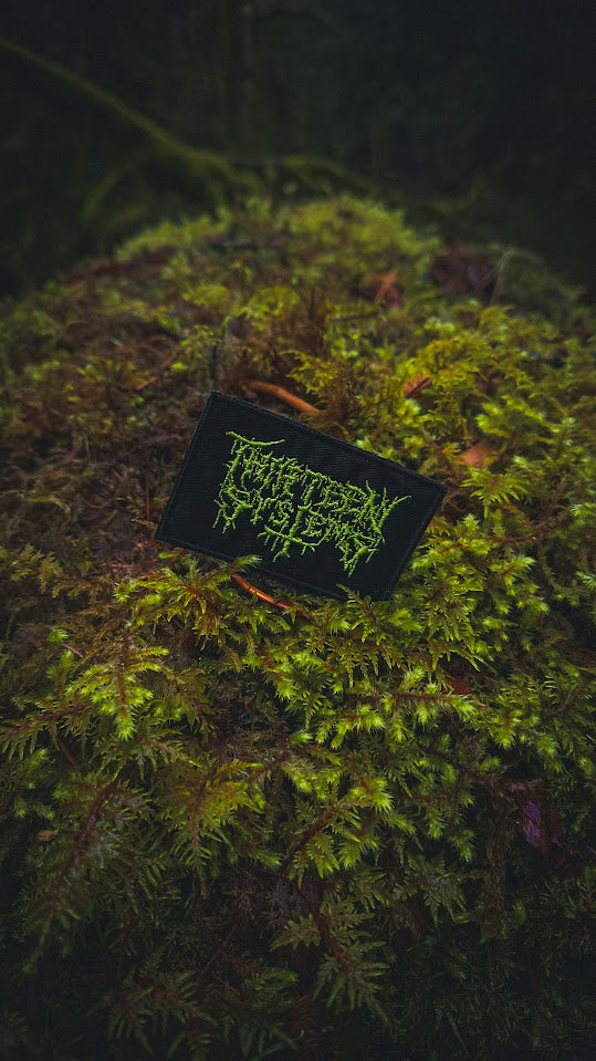 Death Metal Embroidered Twill Patch - Toxic Green on Black