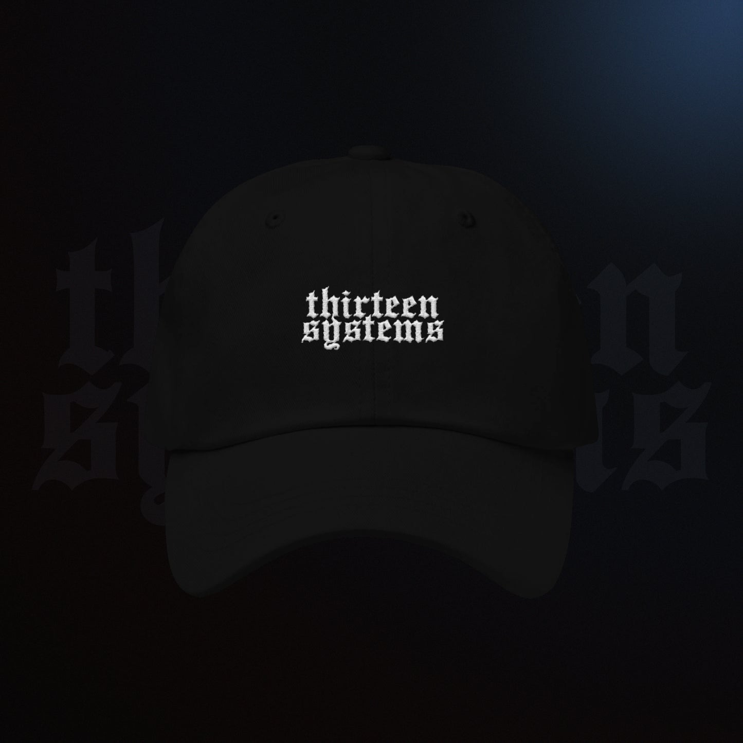 White Logo Dad Hat Black/White