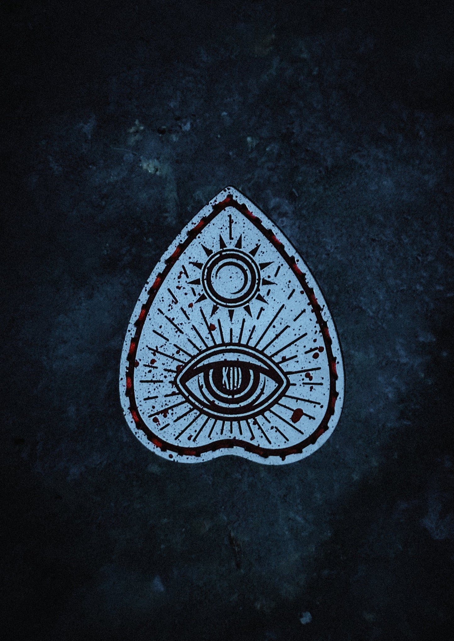 Ouija Planchette Patch - Bloody White Leather