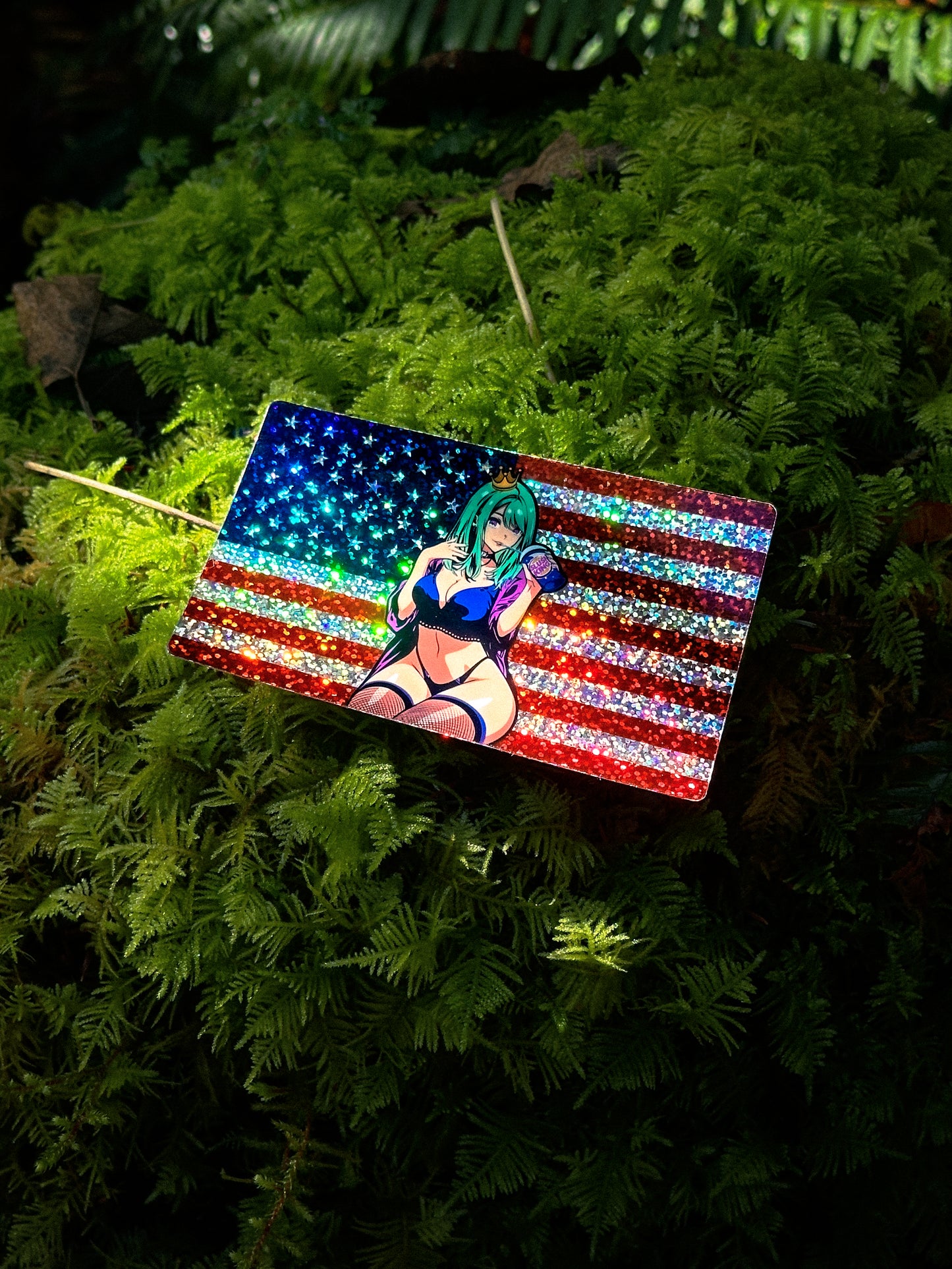 Slush Queen USA Flag Glitter Slap