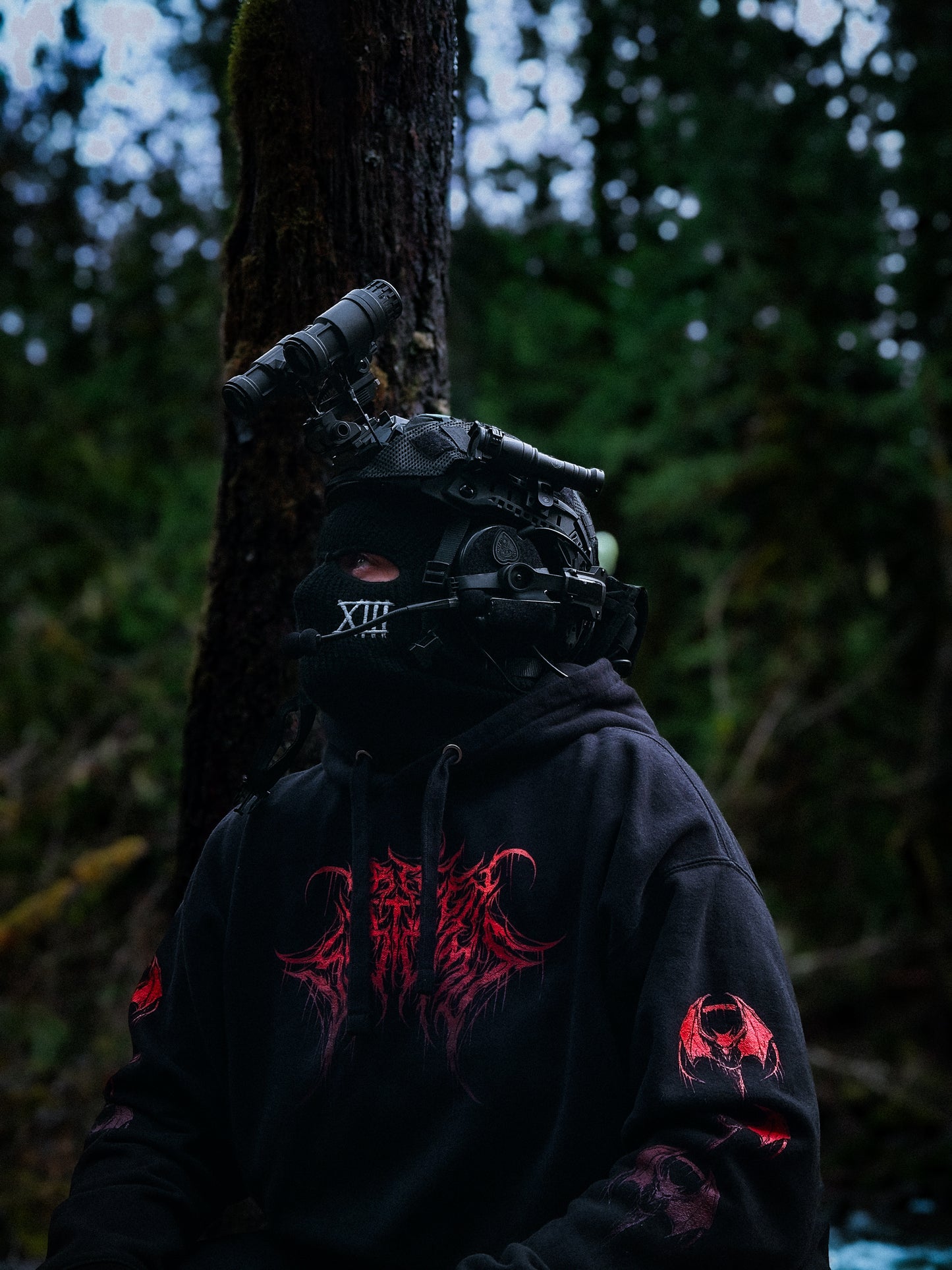 Thirteen Deathcore Hoodie - Red/Dark Red