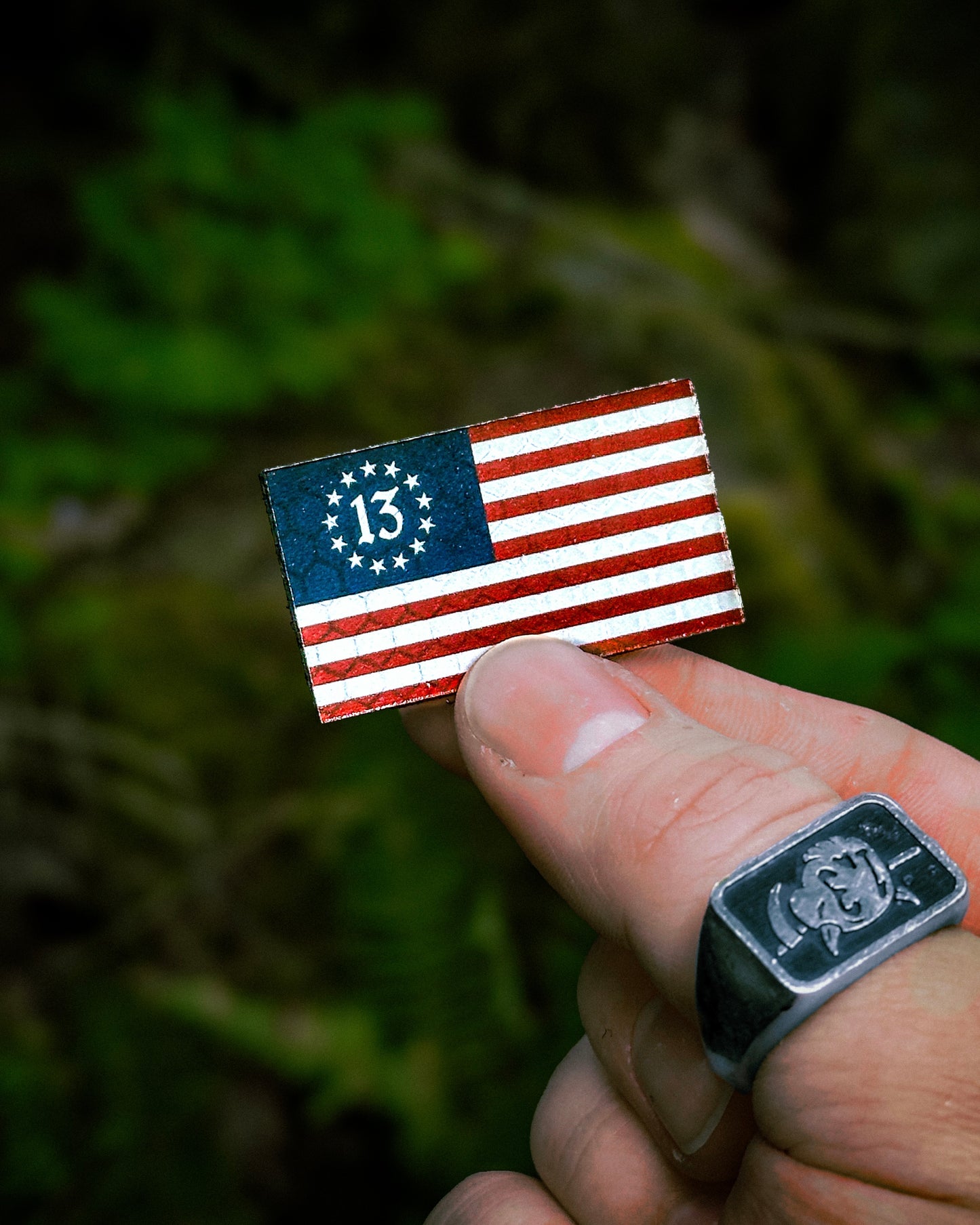 Mini 1.75x1 Pair - Patriotic 13 Betsy Flag Patches