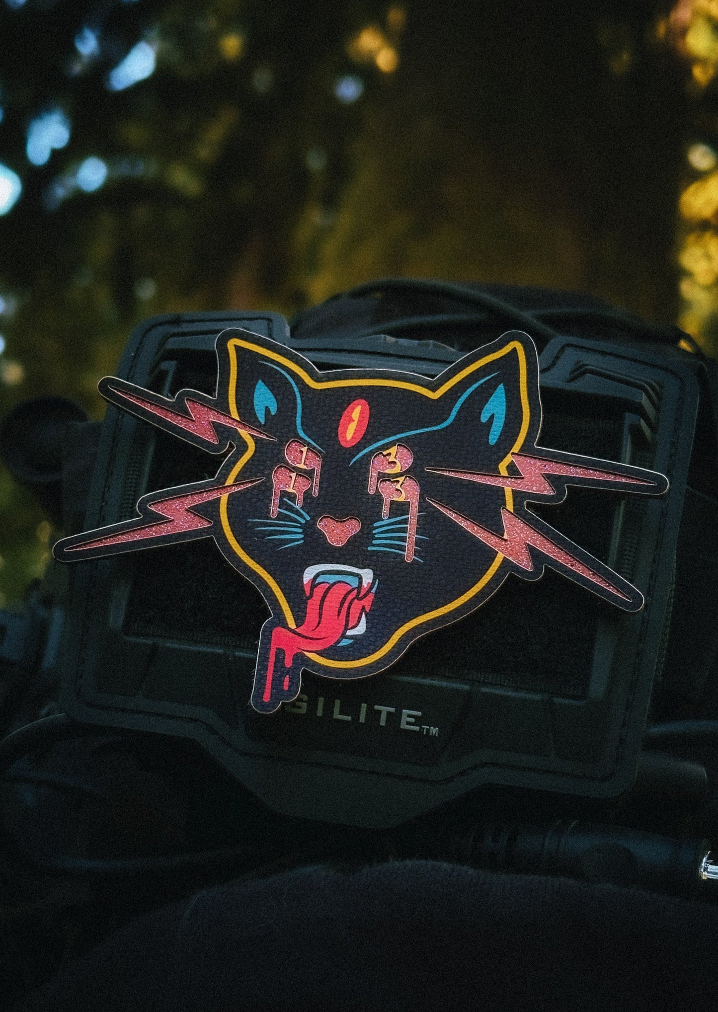 Black Cat Printed Patch