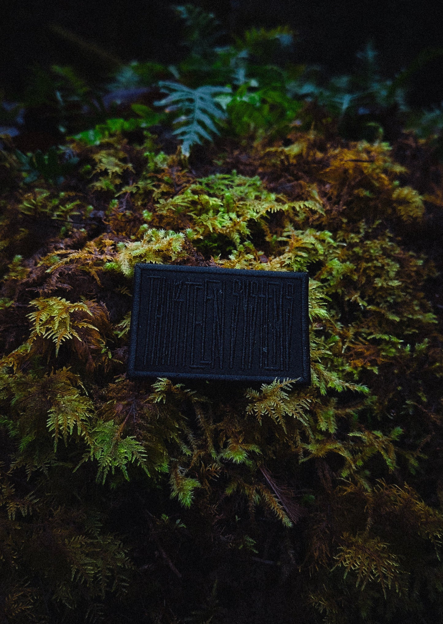 Night Cult Logo Embroidered Patch - Murdered Out Black