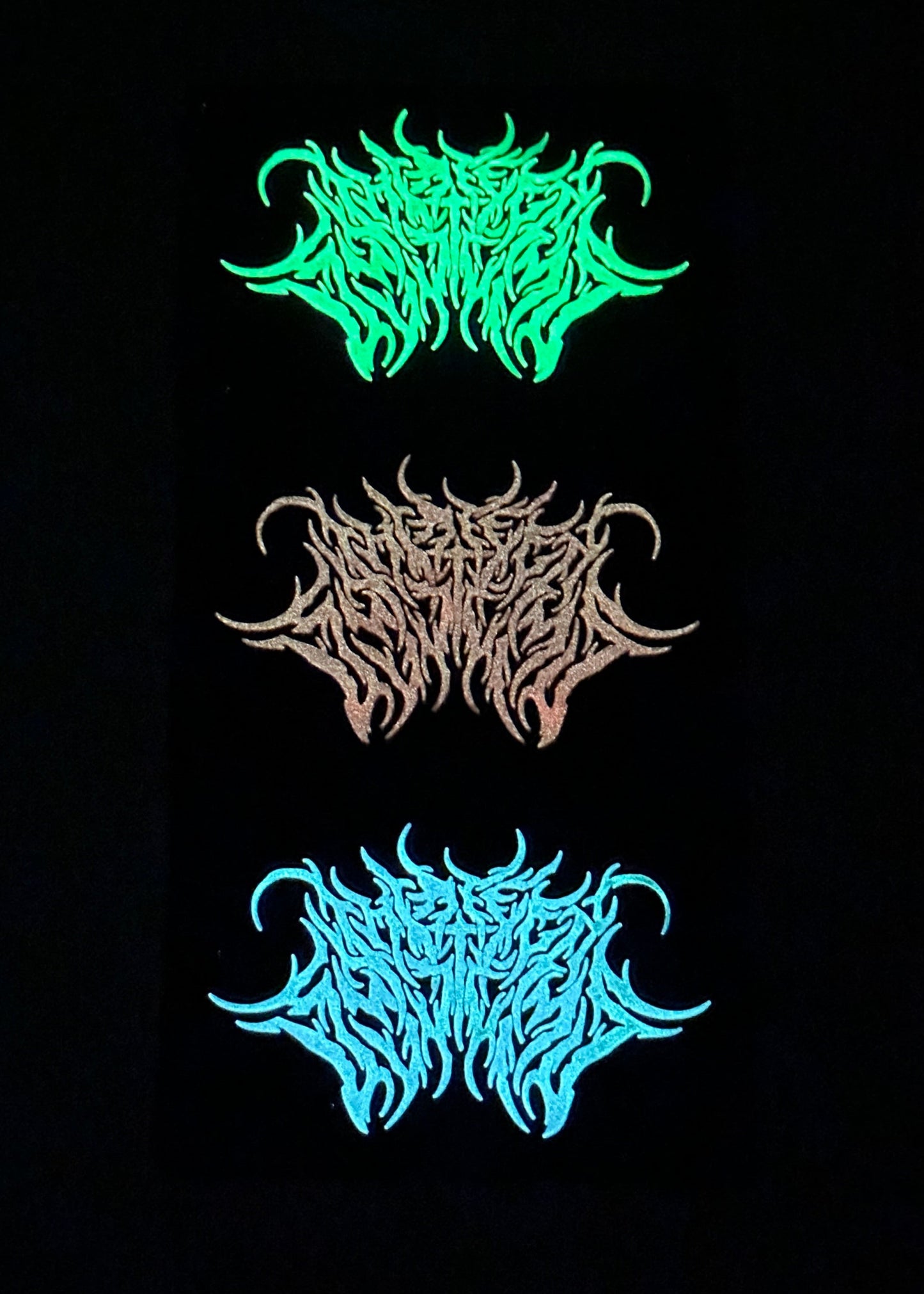 Deathcore PVC Patches 3 Pack - Glow