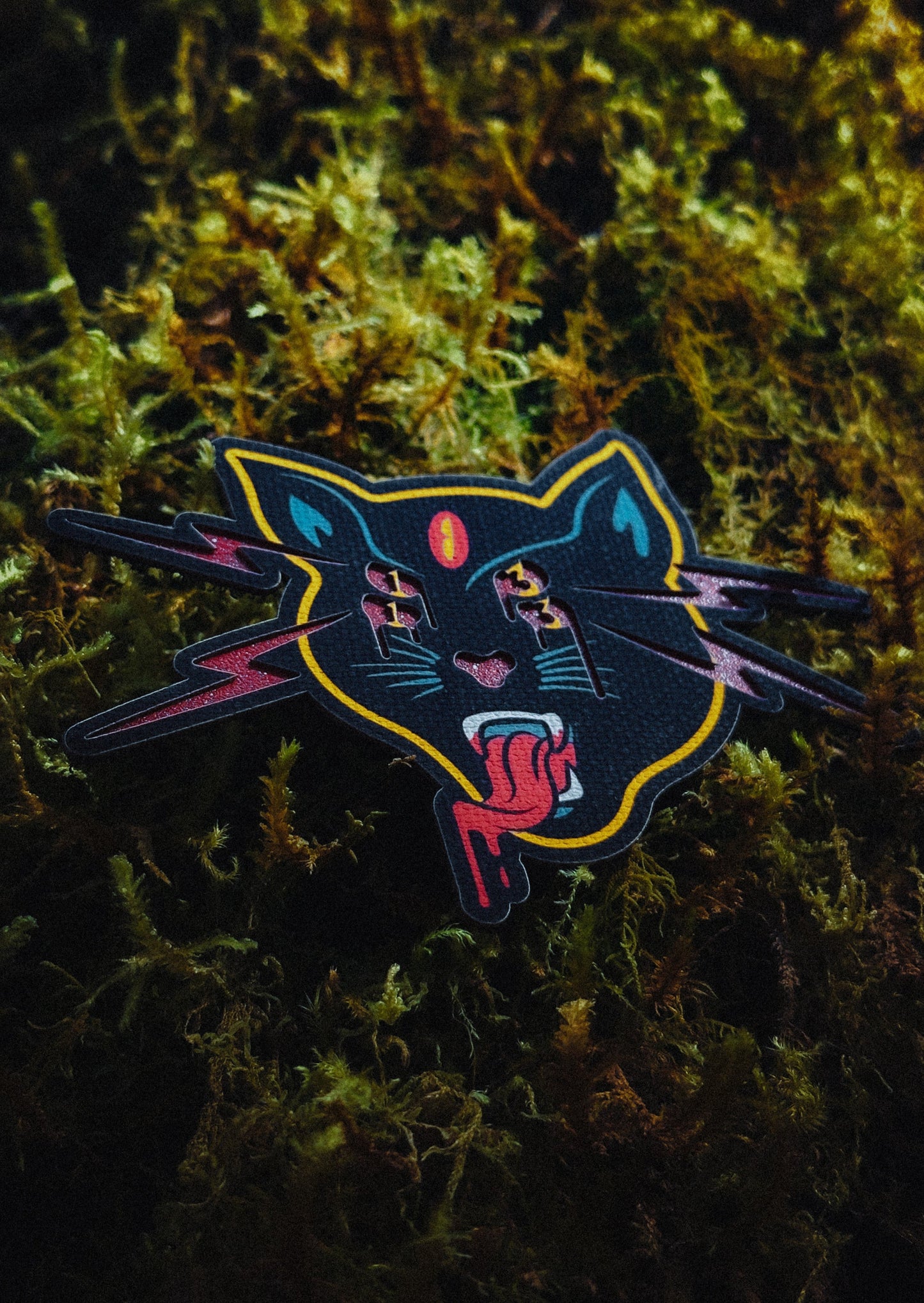 Black Cat Printed Patch