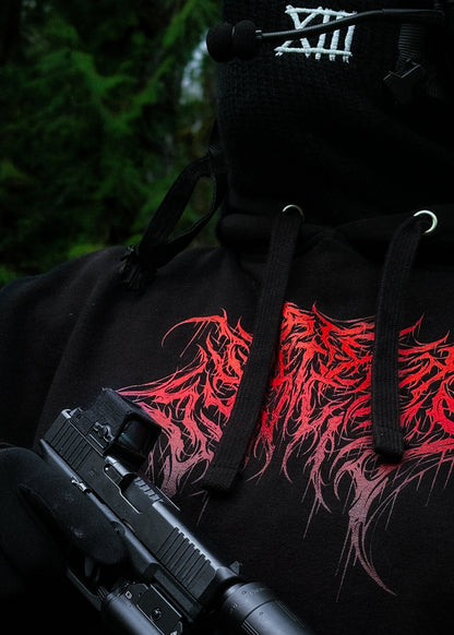 Thirteen Deathcore Hoodie - Red/Dark Red