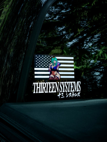 Slush Queen USA Flag CLEAR Slap
