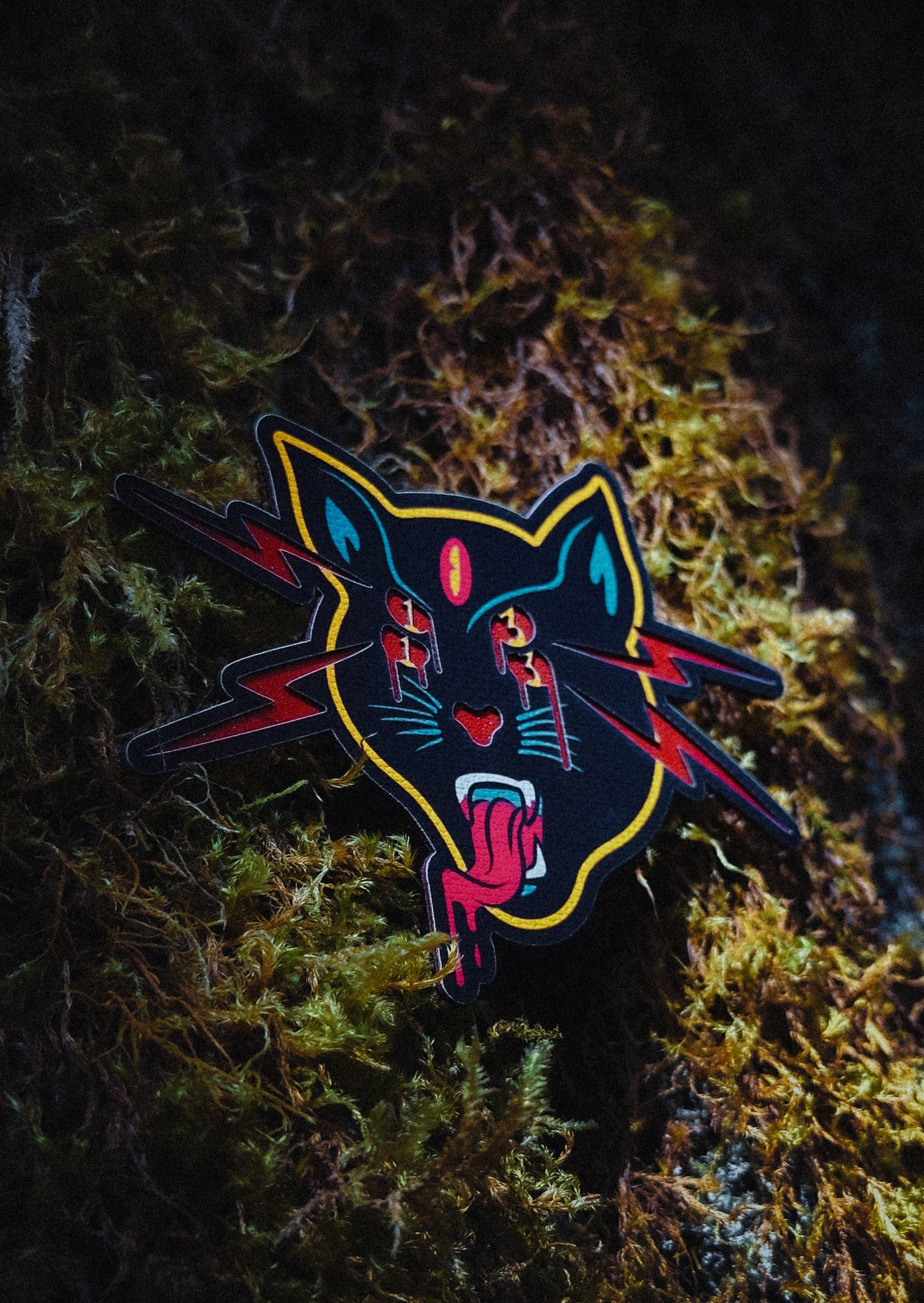 Black Cat Printed Patch