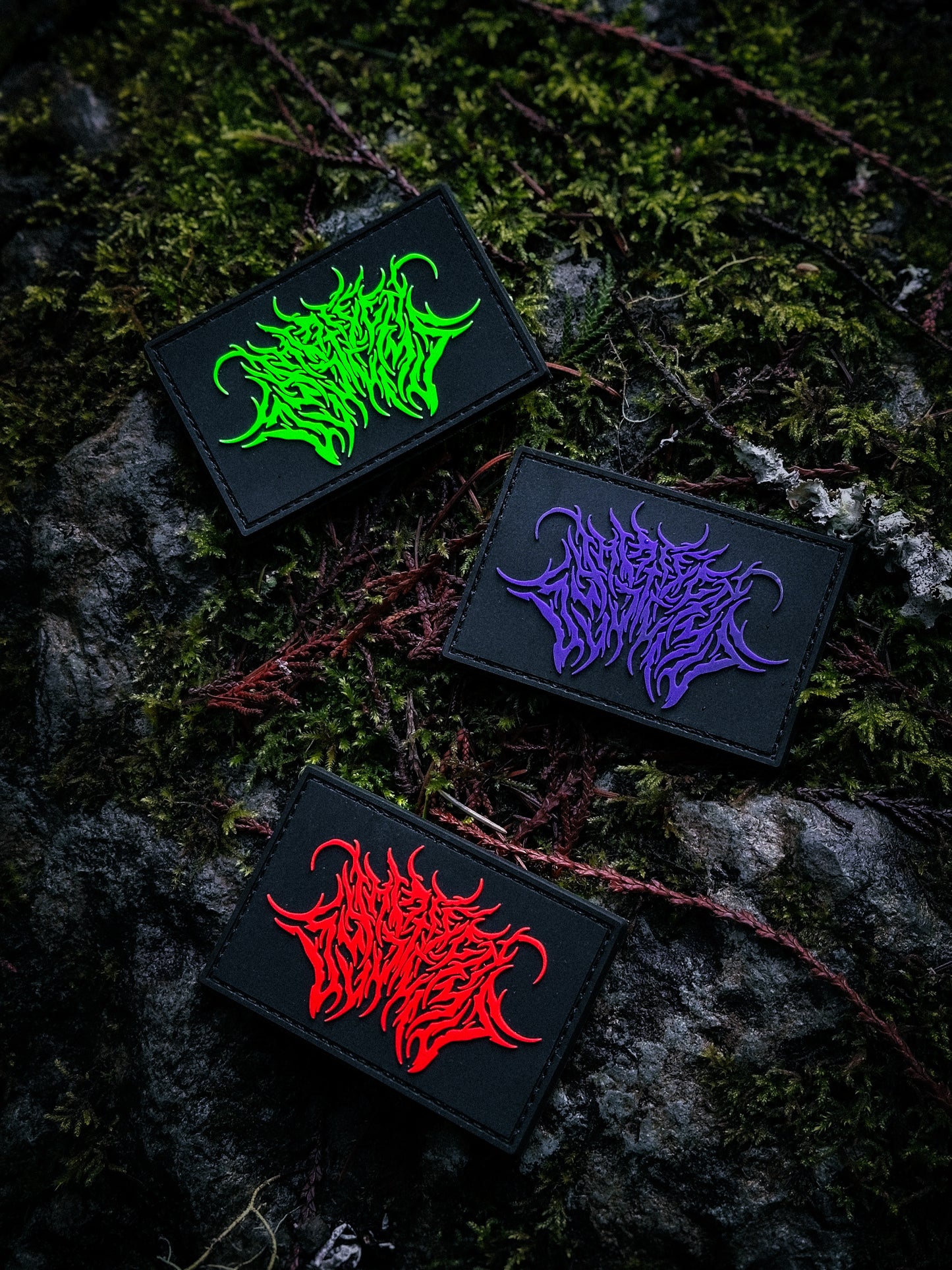 Deathcore PVC Patches 3 Pack - Glow