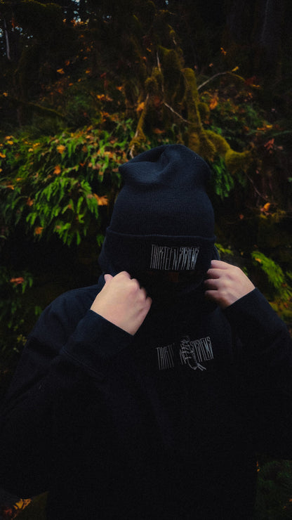 Thirteen Dark Logo Beanie - Black