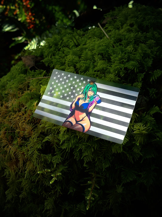 Slush Queen USA Flag CLEAR Slap
