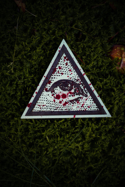 Illuminati Leather Patch - Bloody Glow