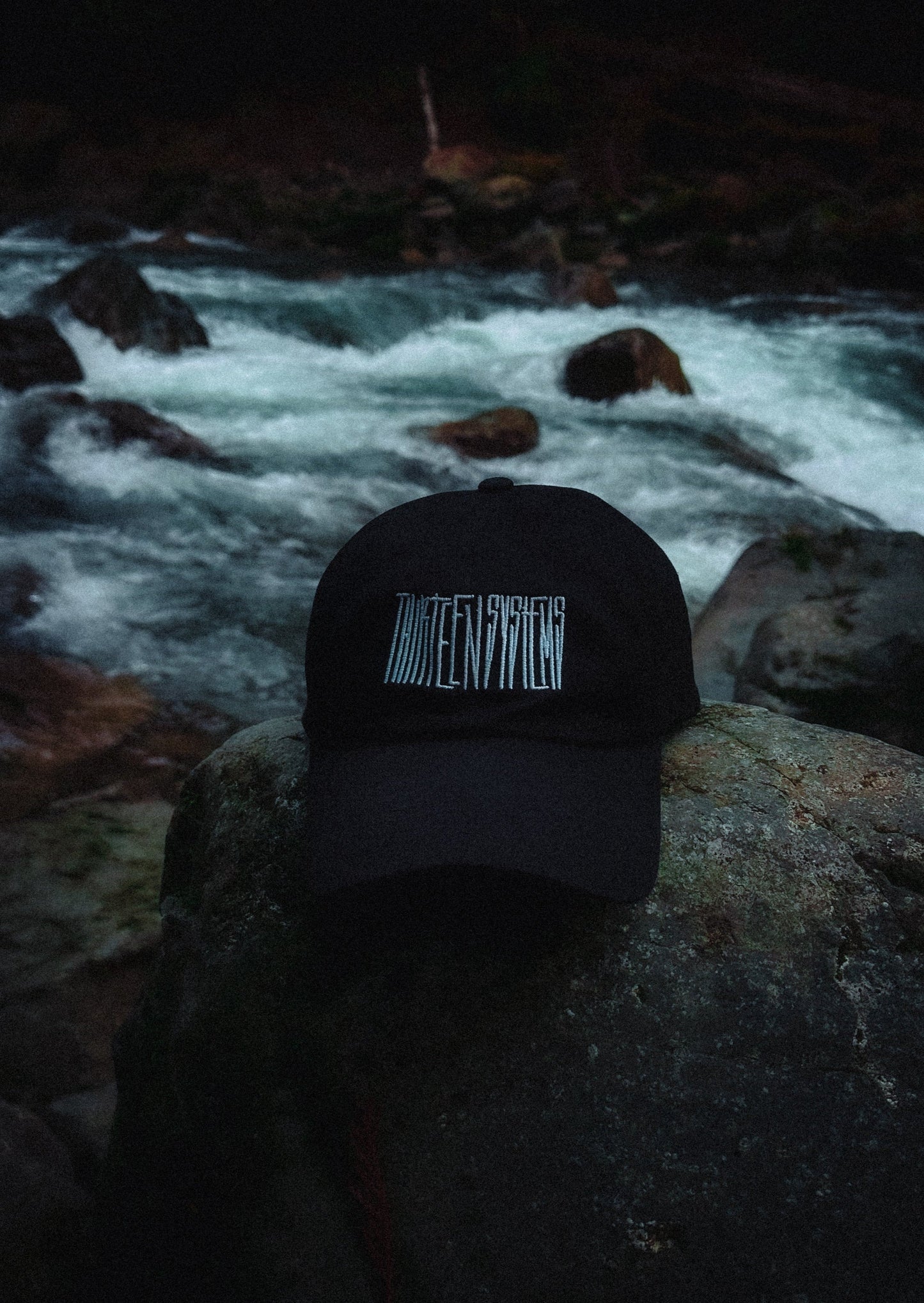 Thirteen Dark Logo Dad Hat - Black