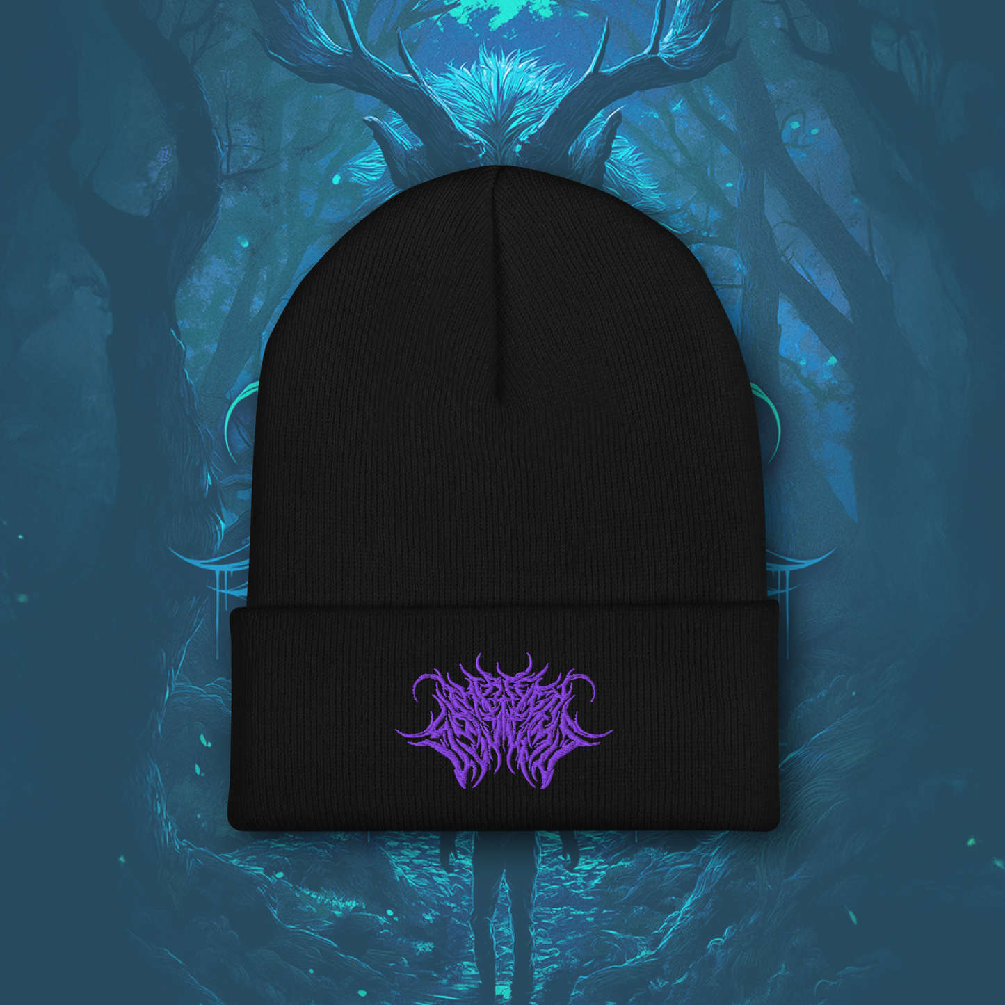 Deathcore Beanie - Black/Purple